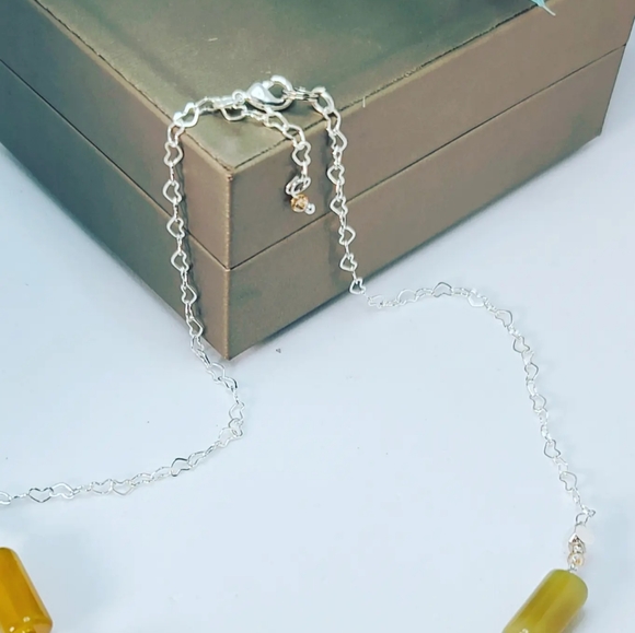 Yellow Agate necklace - Picture 4 of 4